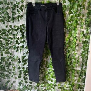 Express High Rise Black Denim Ankle Legging